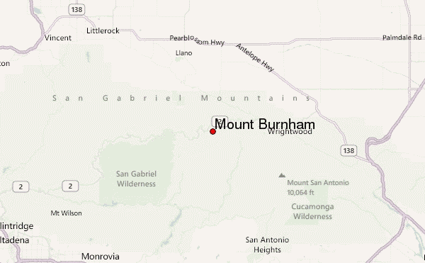 Mount Burnham Location Map