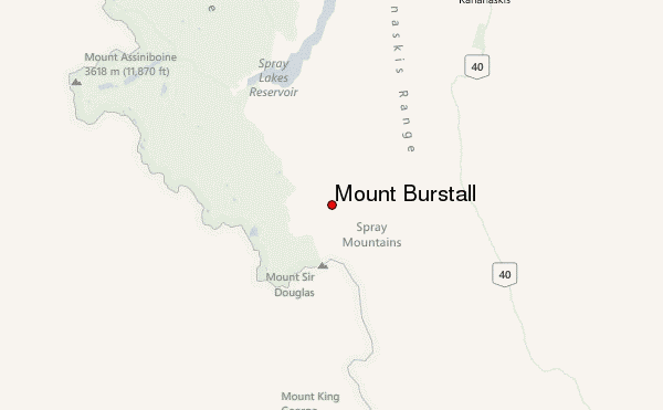 Mount Burstall Location Map