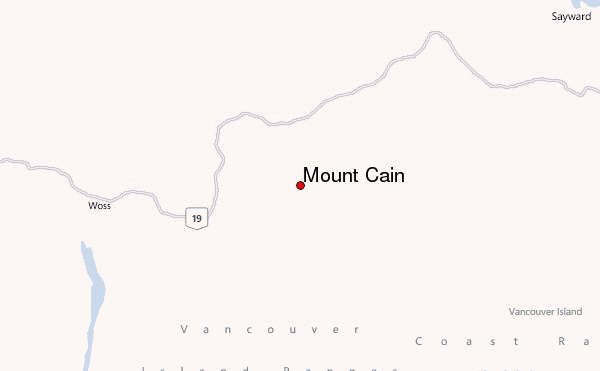 Mount Cain Location Map