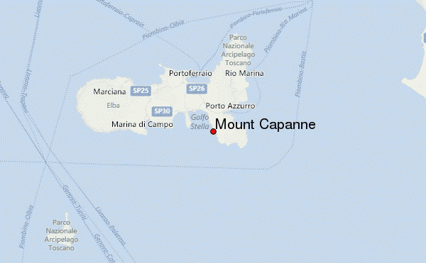 Mount Capanne Location Map