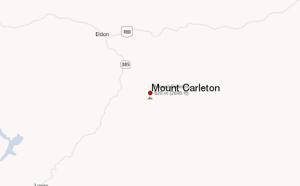 Mount Carleton Location Map