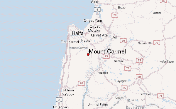 Mount Carmel Location Map