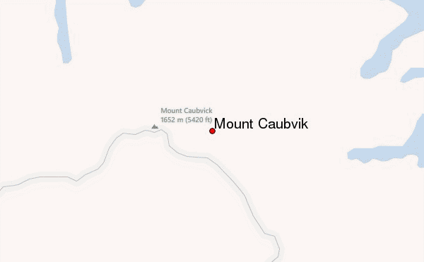 Mount Caubvik Location Map