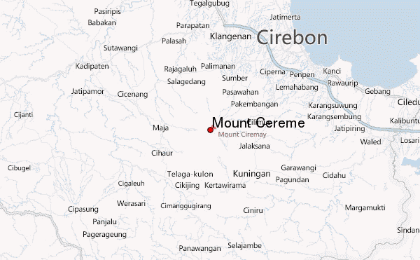 Mount Cereme Location Map