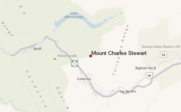 Mount Charles Stewart Location Map