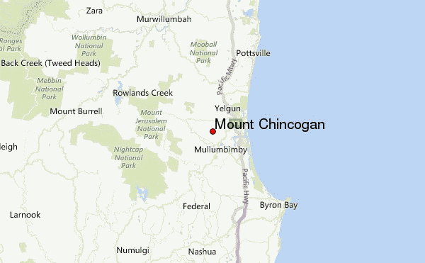 Mount Chincogan Location Map