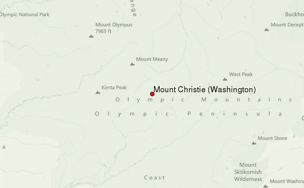 Mount Christie (Washington) Location Map