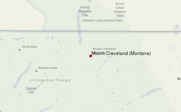 Mount Cleveland (Montana) Location Map