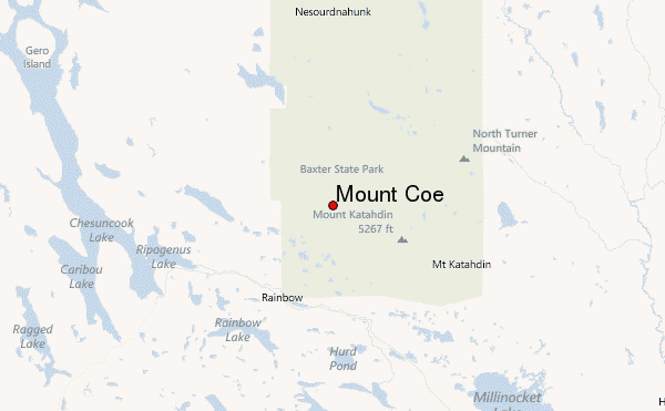 Mount Coe Location Map