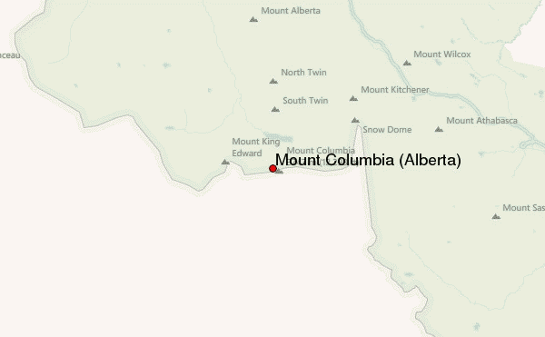Mount Columbia (Alberta) Location Map