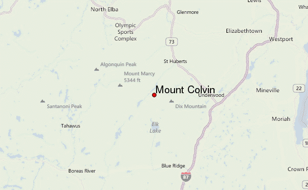Mount Colvin Location Map
