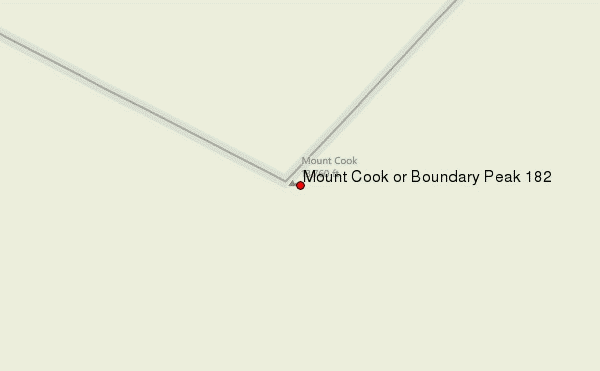 Mount Cook or Boundary Peak 182 Location Map
