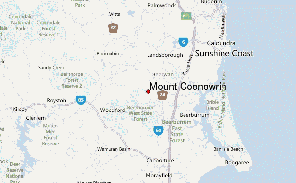 Mount Coonowrin Location Map