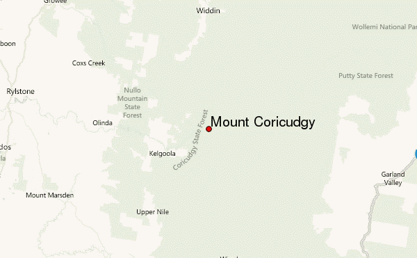 Mount Coricudgy Location Map