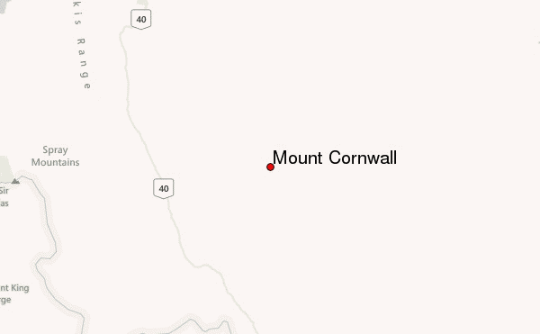 Mount Cornwall Location Map