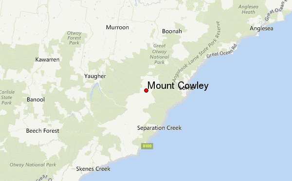 Mount Cowley Location Map