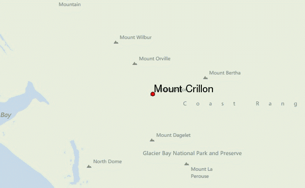 Mount Crillon Location Map