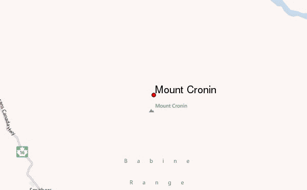 Mount Cronin (Babine Range) Location Map