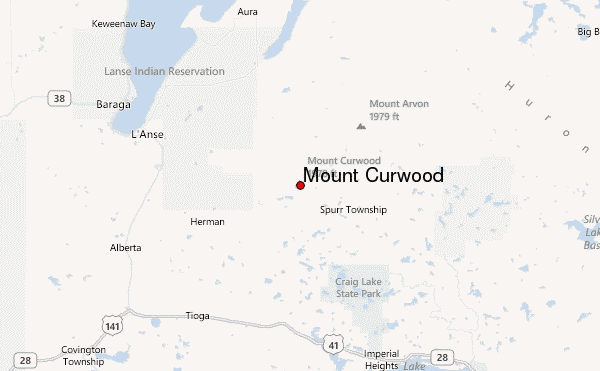 Mount Curwood Location Map