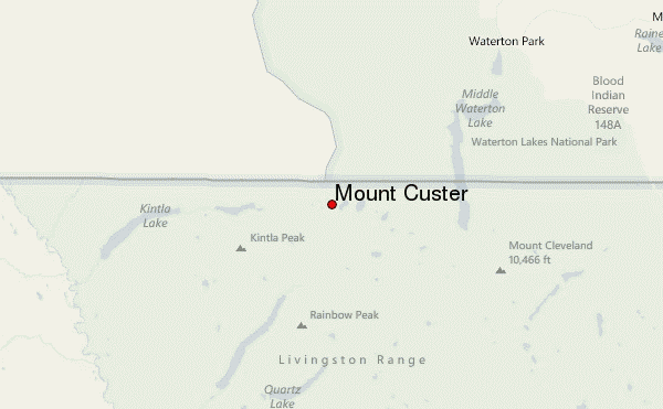 Mount Custer Location Map