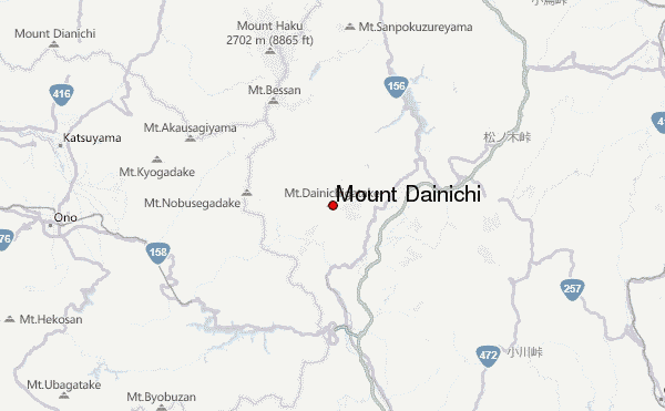 Mount Dainichi Location Map