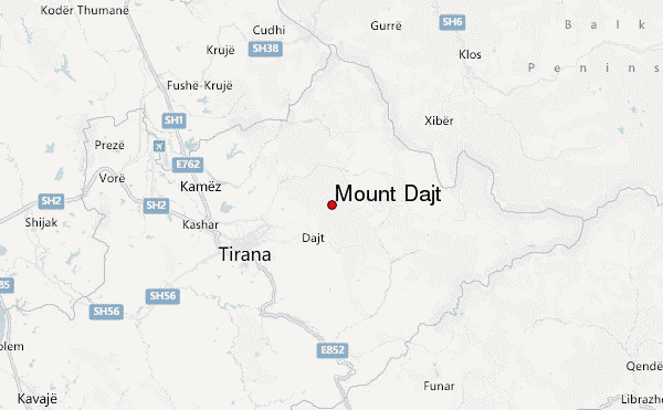 Mount Dajt Location Map