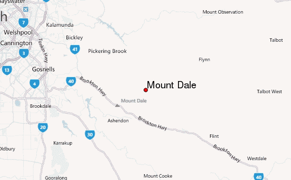 Mount Dale Location Map