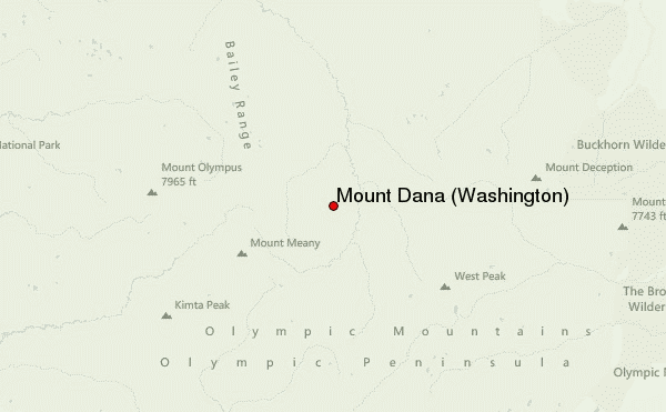 Mount Dana (Washington) Location Map