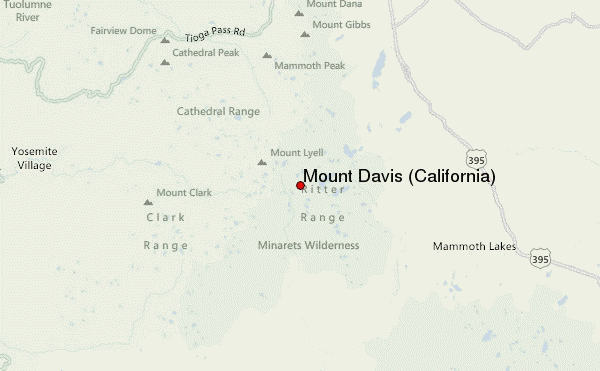 Mount Davis (California) Location Map