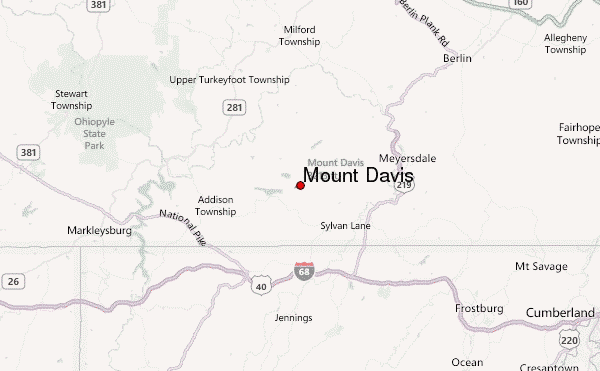 Mount Davis Location Map