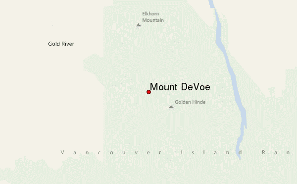Mount DeVoe Location Map
