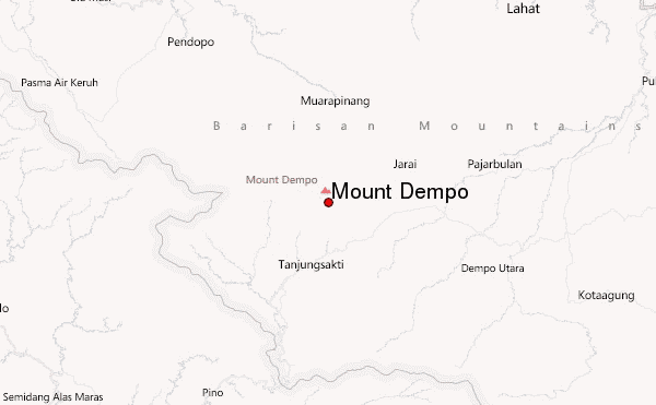 Mount Dempo Location Map