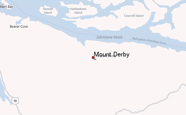 Mount Derby Location Map
