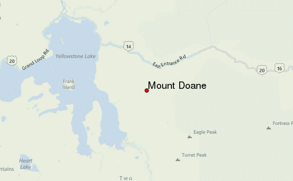 Mount Doane Location Map