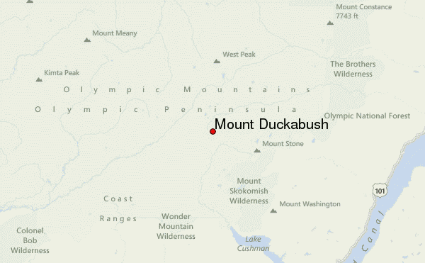 Mount Duckabush Location Map