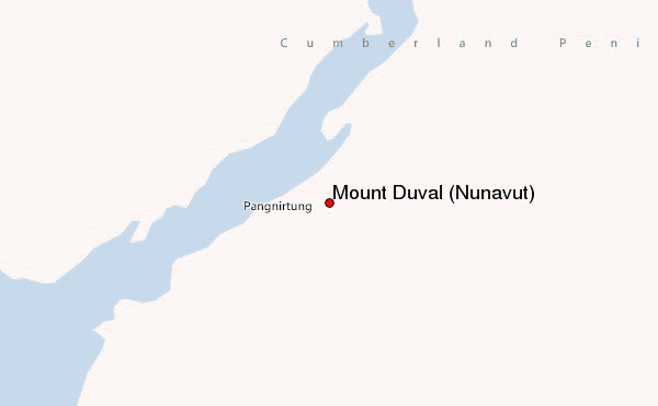 Mount Duval (Nunavut) Location Map