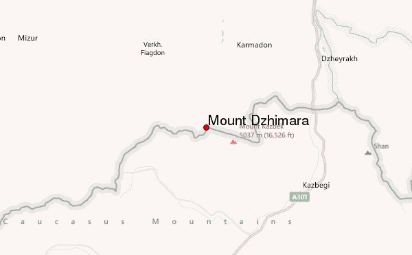 Mount Dzhimara Location Map