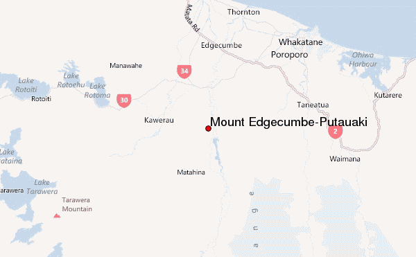 Mount Edgecumbe/Putauaki Location Map