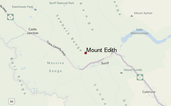 Mount Edith Location Map