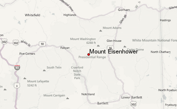 Mount Eisenhower Location Map