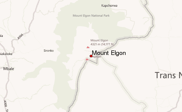 Mount Elgon Location Map