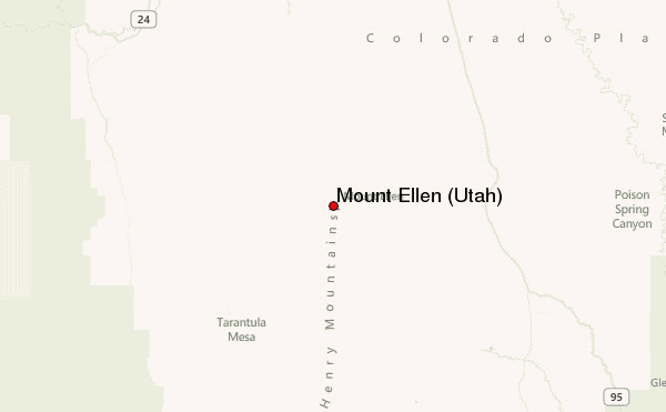 Mount Ellen (Utah) Location Map