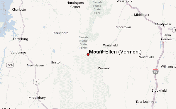 Mount Ellen (Vermont) Location Map