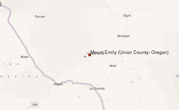 Mount Emily (Union County, Oregon) Location Map