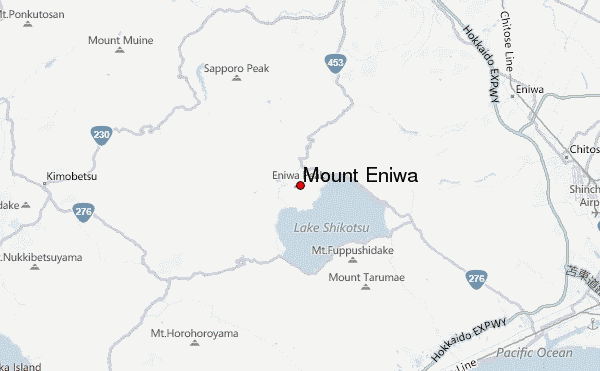 Mount Eniwa Location Map