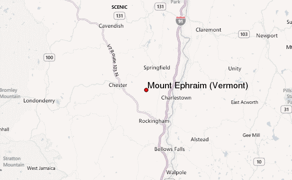 Mount Ephraim (Vermont) Location Map