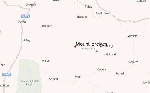 Mount Erciyes Location Map
