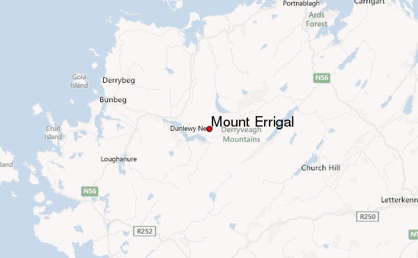 Mount Errigal Location Map