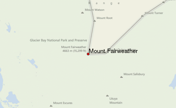 Mount Fairweather Location Map