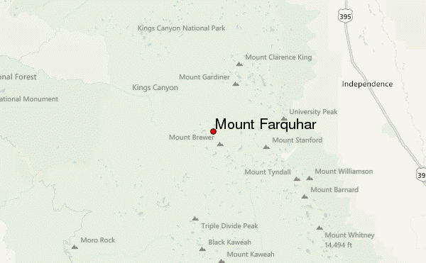 Mount Farquhar Location Map